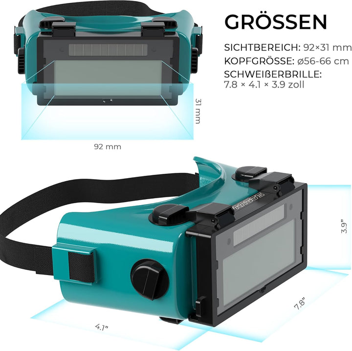 SPARGOS Automatische Abdunkelung Schweisserbrille Solar Brille Betrieben Gas MIG TIG ARC Welder Gogg