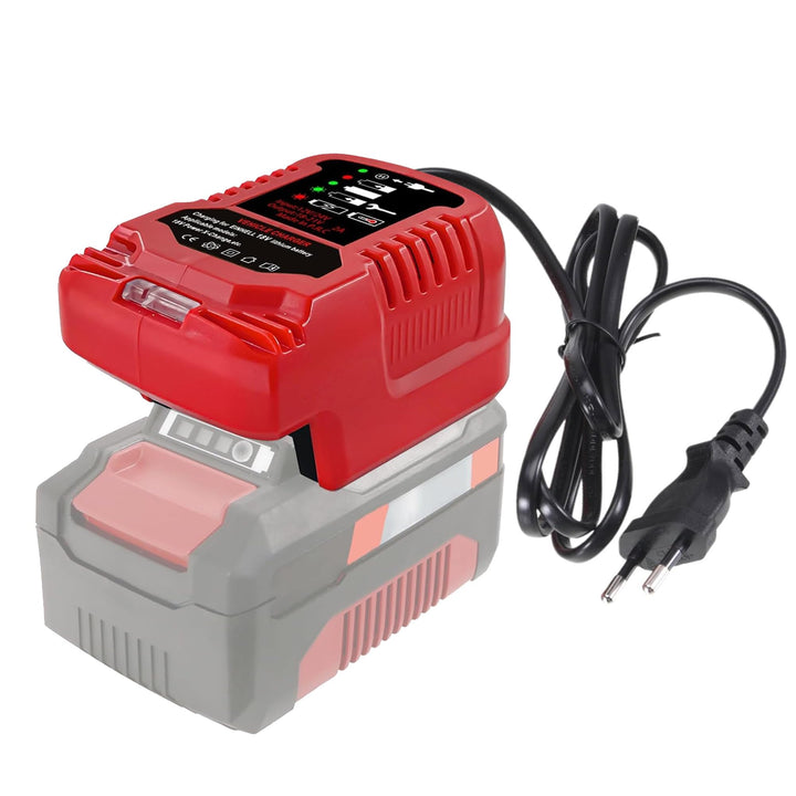 Ladegerät für Einhell 18V Power X-Change Akku, Tragbares Mini Schnellladegerät mit LED Anzeige für E