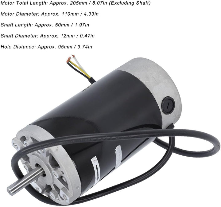 Generic Mini-Drehmaschinenmotor, 2,5 Nm, 1000 W, 4,5 A, Leistungsstarker Gleichstrom-Bürstenmotor fü