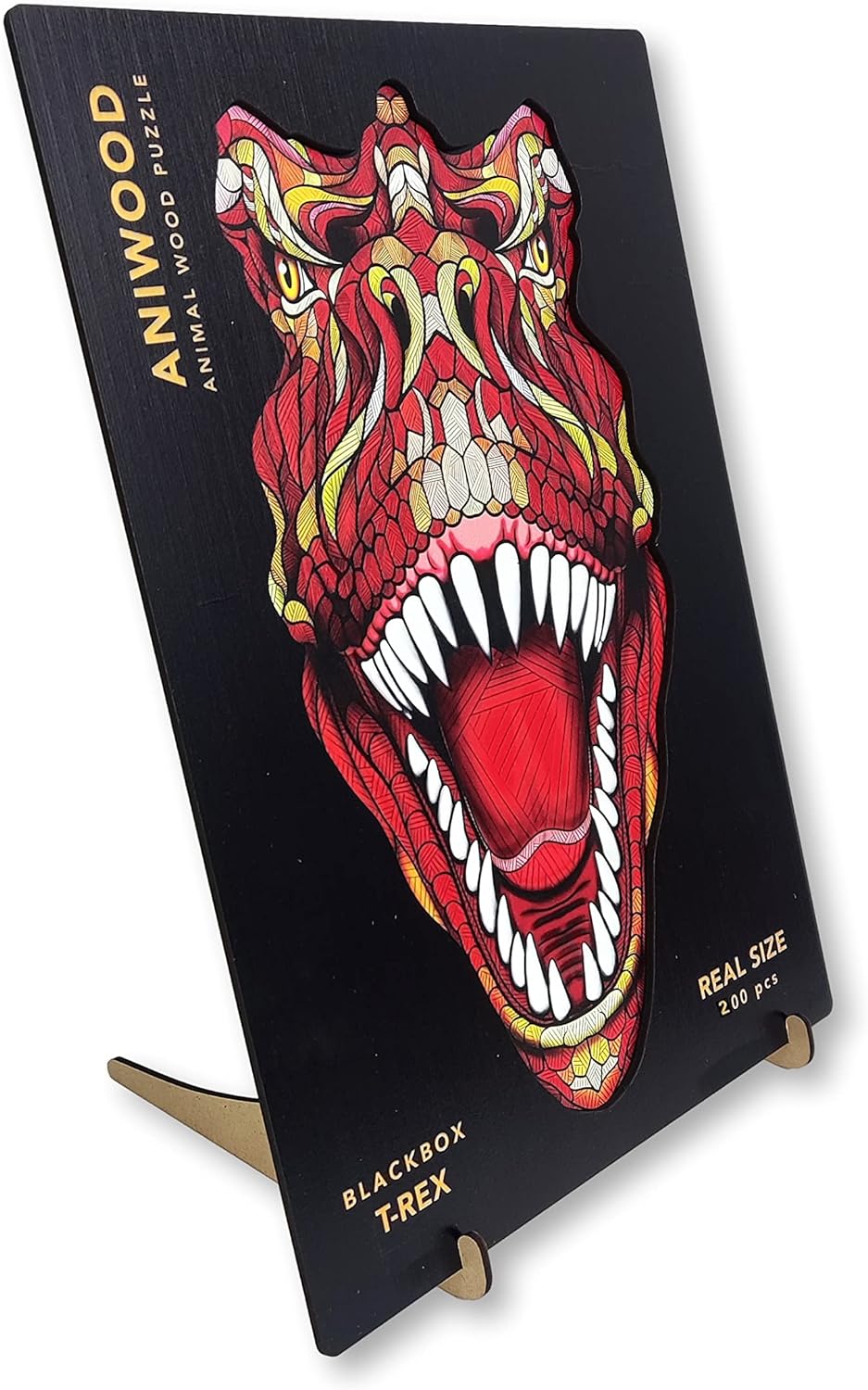 ANIWOOD Holzpuzzle Erwachsene Tieren. Gestanzter Deckel, Lebensgrosse Puzzle-Box. 3 Schwierigkeitsmo