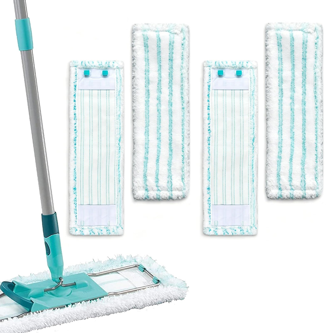 4er Pack Ersatz-Wischbezüge Kompatibel mit Leifheit Profi XL Micro Duo und Cotton Plus, 42 cm Bodenw