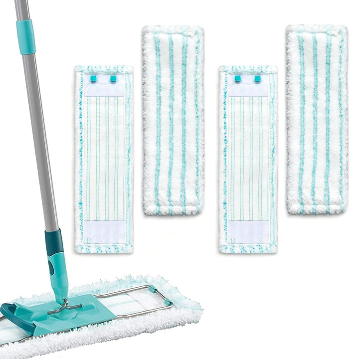 4er Pack Ersatz-Wischbezüge Kompatibel mit Leifheit Profi XL Micro Duo und Cotton Plus, 42 cm Bodenw