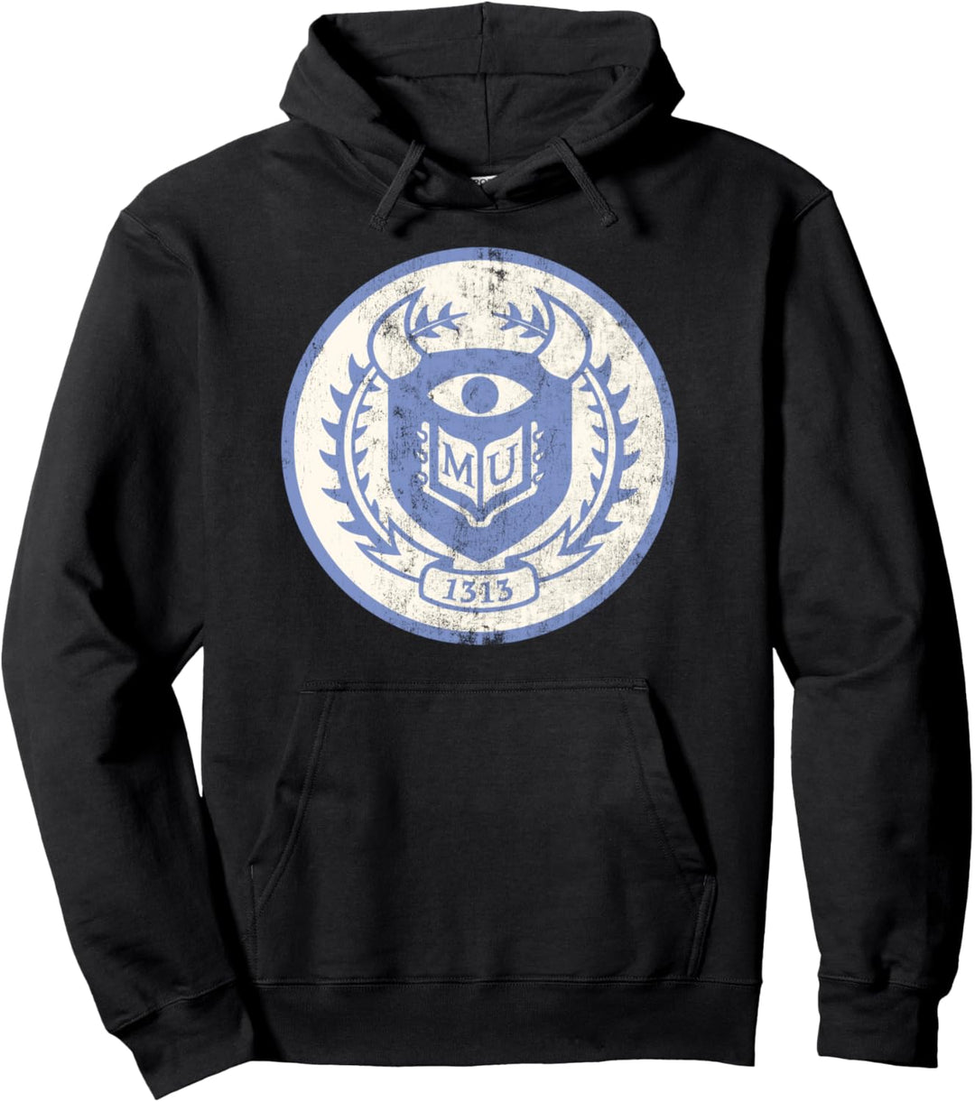 Disney Pixar Monsters University Distressed Crest Logo Pullover Hoodie