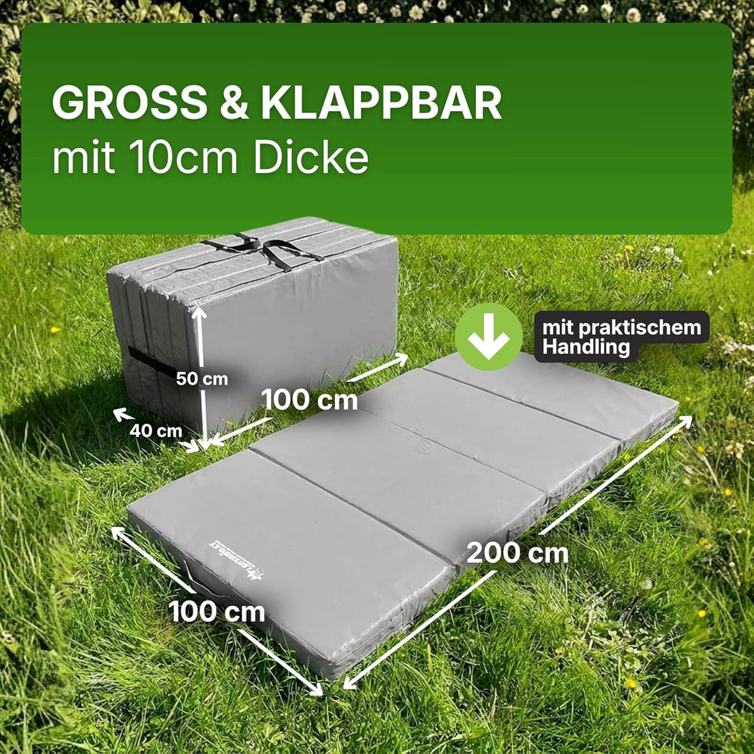 Gartenpirat Universal Bodenmatte 200x100x10 cm Sportmatte Kinder Weichbodenmatte 4-teilig klappbar G
