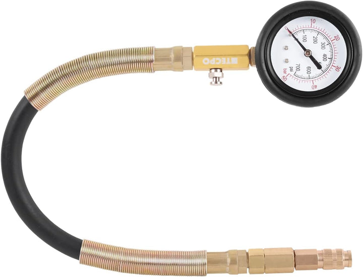 TECPO Profi Kompressionstester Druckverlust Tester Motoren Prüfer kompatibel mit Diesel- und Benzinm