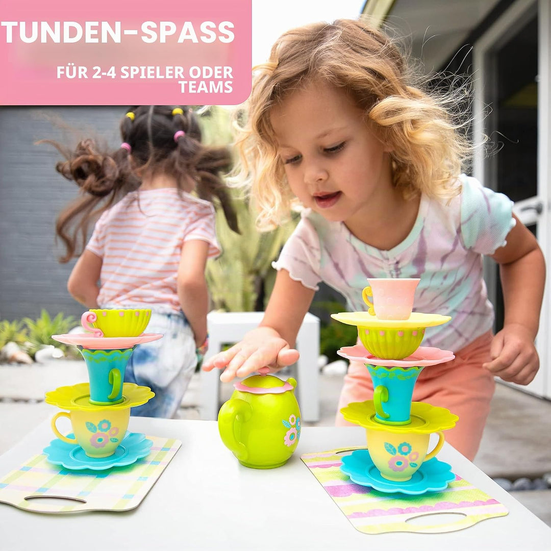 Learning Resources Teacup Pile-Up! Stapelspiel für Vorschulkinder, Aufbau feinmotorischen Geschicks,