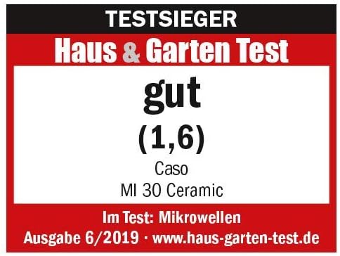 CASO | MI 30 Ceramic Mikrowelle | Inverter-Technologie, Keramikboden für mehr Platz, 1000 Watt, 30 L