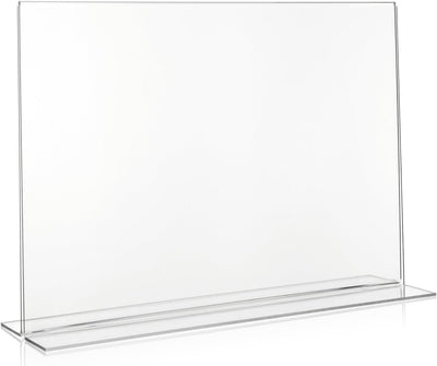 DIN A3 Werbeaufsteller/T-Ständer/T-Aufsteller im Querformat/Tischaufsteller aus original PLEXIGLAS®