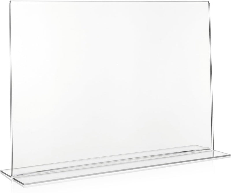 DIN A3 Werbeaufsteller/T-Ständer/T-Aufsteller im Querformat/Tischaufsteller aus original PLEXIGLAS®