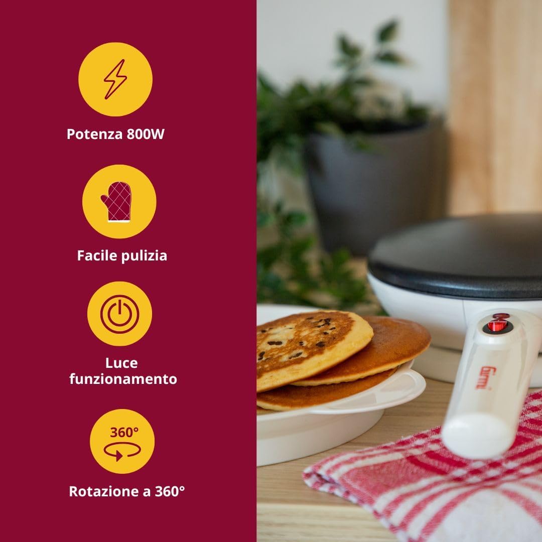 Girmi TS3600 Crêpespfanne, 800 W, Gusseisen,