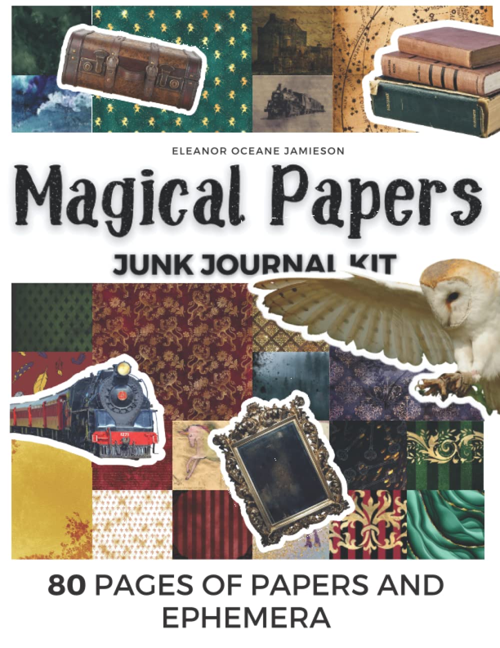 MAGICAL PAPERS: Scrapbook and junk journal kit with dark academia and wizard school theme | Witch gr