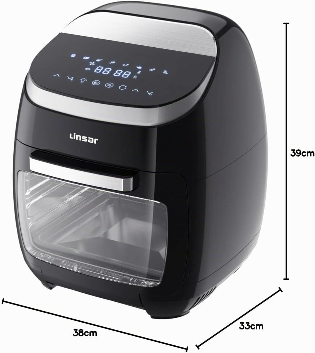 Linsar - Heissluftfritteuse 11L - Multifunktions Air Fryer Ofen mit VORTX-Technologie - Komplettes Z