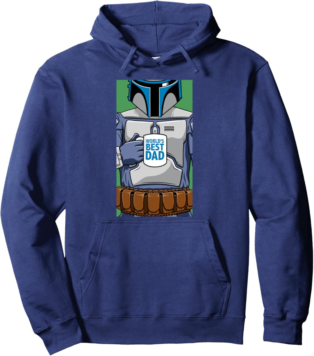 Star Wars Vatertag Jango Fett World's Best Dad Portrait Pullover Hoodie