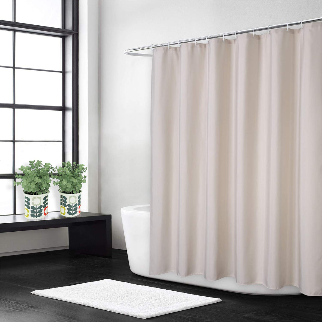 LinTimes Flachs Leinen wie 240GSM Schwerer Stall Duschvorhang für Badezimmer mit Haken Hotel Luxus S
