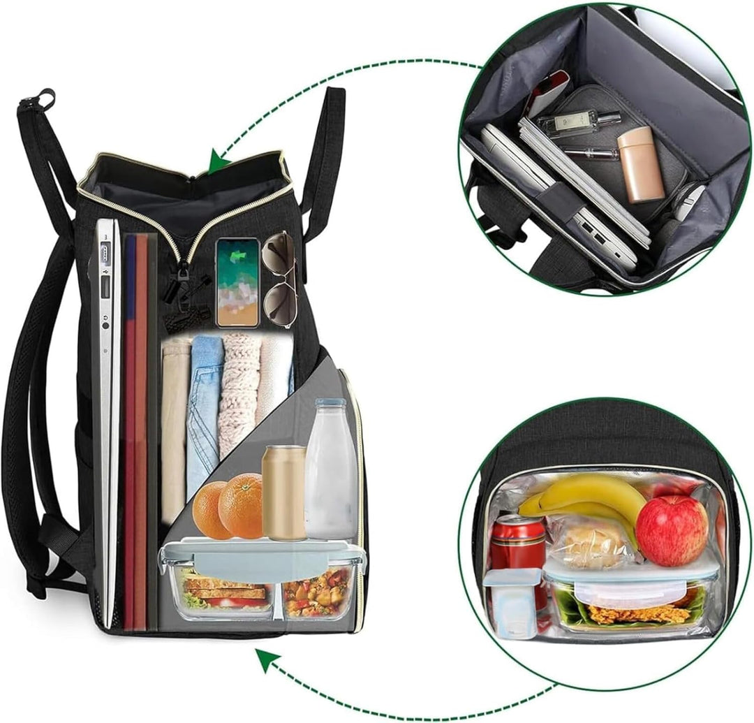 MATEIN Lunch Rucksack für Frauen, isolierter Kühlrucksack Lunchtasche mit USB-Ladeanschluss für Männ