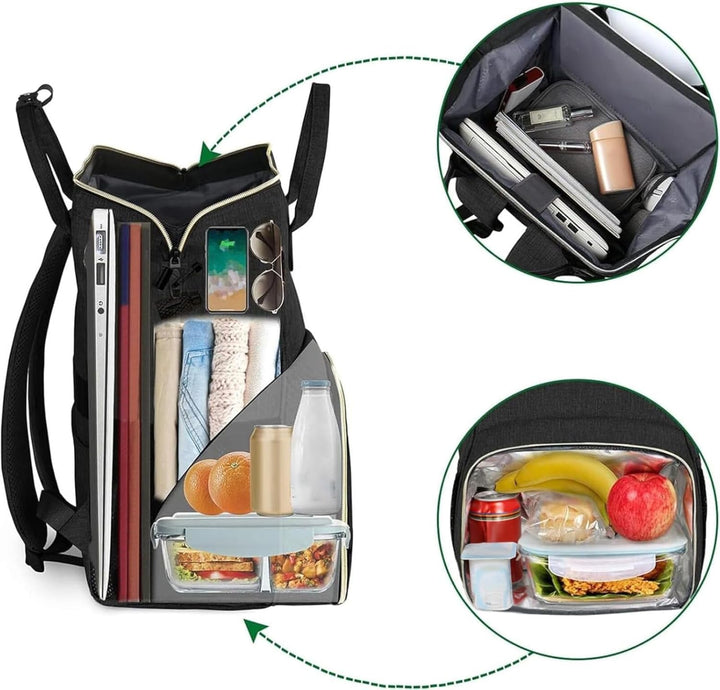 MATEIN Lunch Rucksack für Frauen, isolierter Kühlrucksack Lunchtasche mit USB-Ladeanschluss für Männ