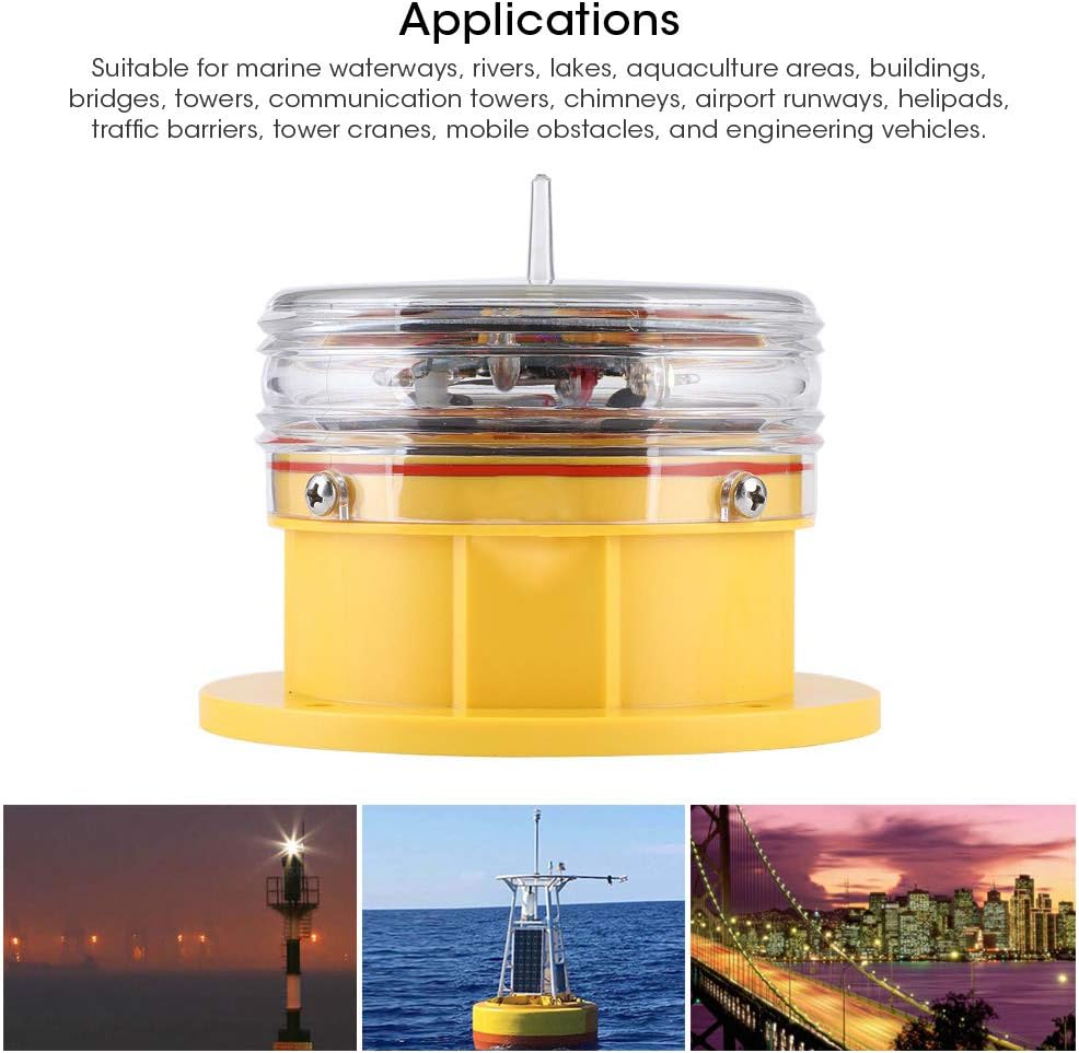 Solar Power Standlicht IP68 Wasserdicht LED Schiff Marine Dock Grosse Sicherheit Licht Blinklicht 36