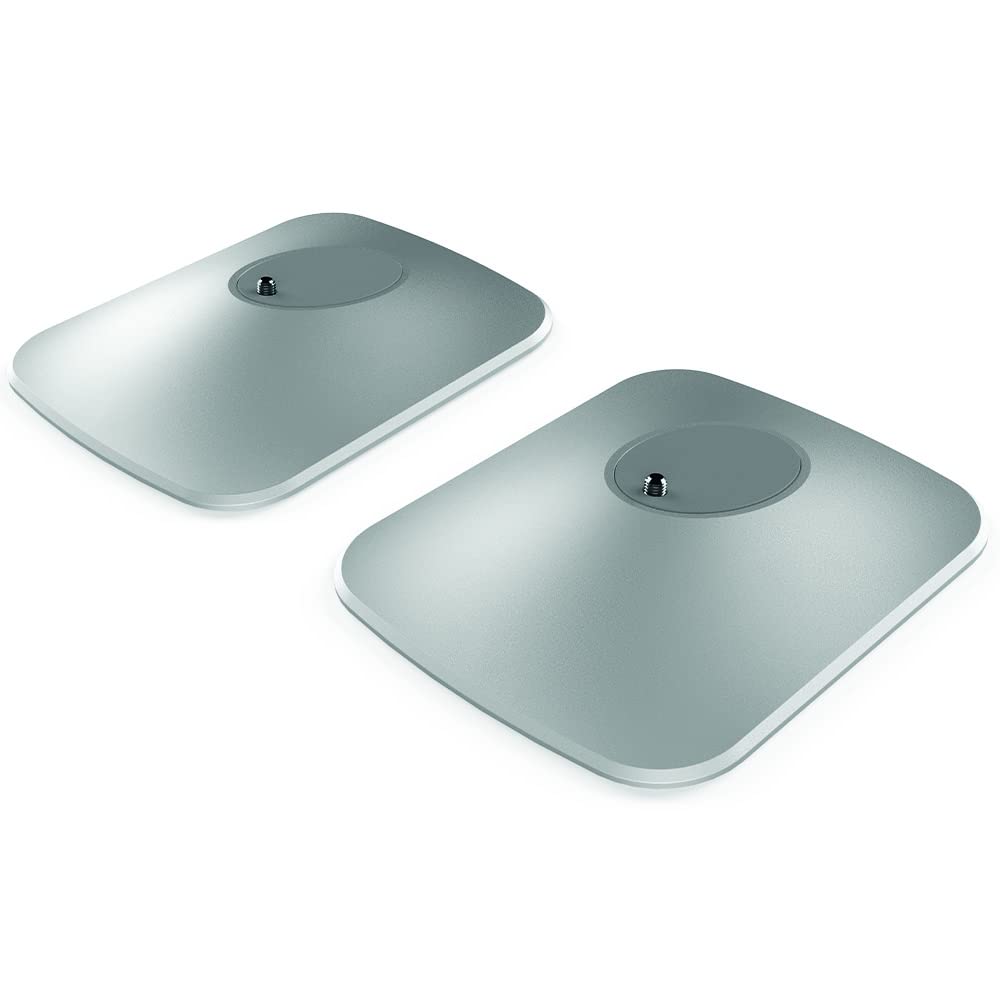 KEF LSX P1 Tischstandfuss Silber Paar, für LSX | Aluminium | Befestigungssystem | 10 Grad Neigung LS