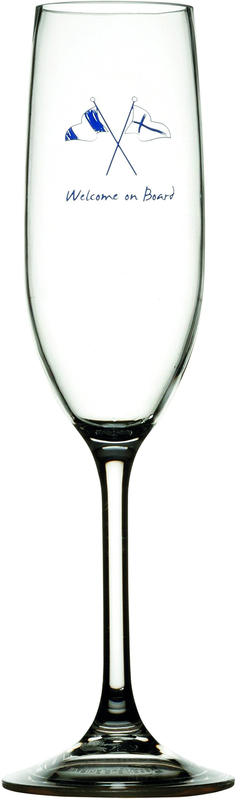 Marine Business Sea Drink Champagne, Transparent, Marineblau und Grau, 5 x 5 x 25 cm, 6 Stück