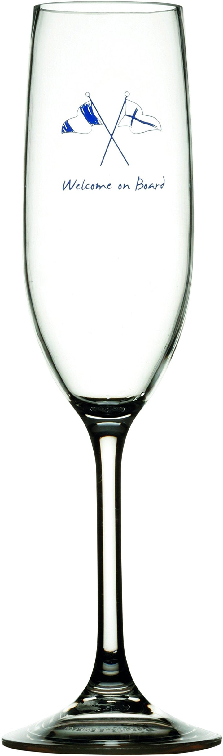 Marine Business Sea Drink Champagne, Transparent, Marineblau und Grau, 5 x 5 x 25 cm, 6 Stück