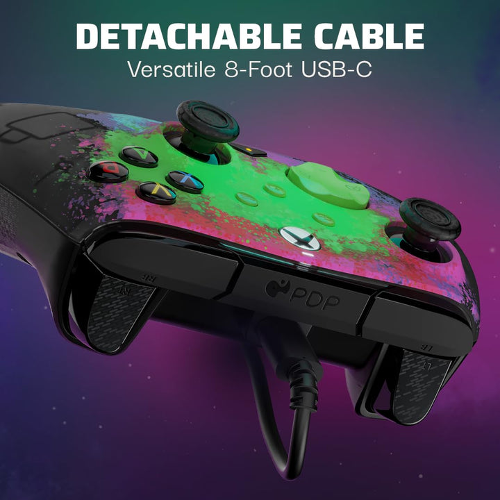 PDP Xbox REMATCH GLOW Wired controller - Space Dust, Space Dust