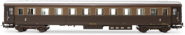 Rivarossi HR4367 FS, 2er-Pack Bz 33010 Typ 1946 2. Klasse, eines mit „ristoro“-Abteil, Castano-Isabe