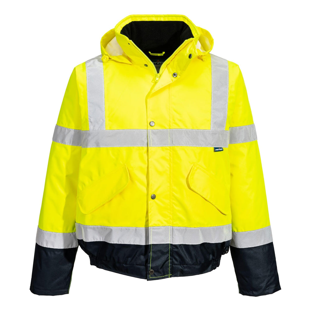 Portwest Herren Hi-vis Bomber Jacke (1er Pack) XL Gelb, XL Gelb