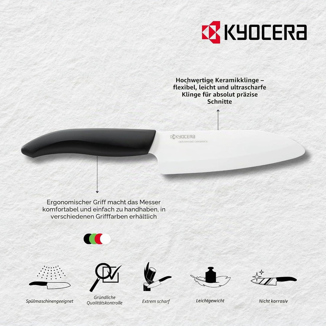 Kyocera FK125WHBKEU, Scuro, UNICA Mikrogerändeltes Obst und Gemüse 13 cm, Mikrogerändeltes Obst und