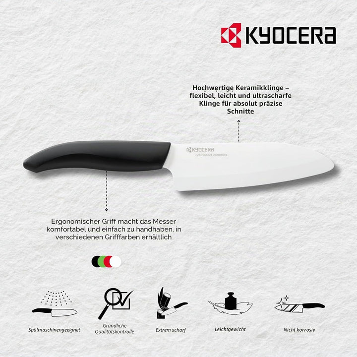 Kyocera FK125WHBKEU, Scuro, UNICA Mikrogerändeltes Obst und Gemüse 13 cm, Mikrogerändeltes Obst und