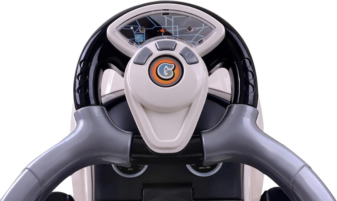 4in1 Kinderauto Rutschauto ab 2 Jahre und Schiebeauto mit Hupe und Musik, Rutschauto mit Stauraum un
