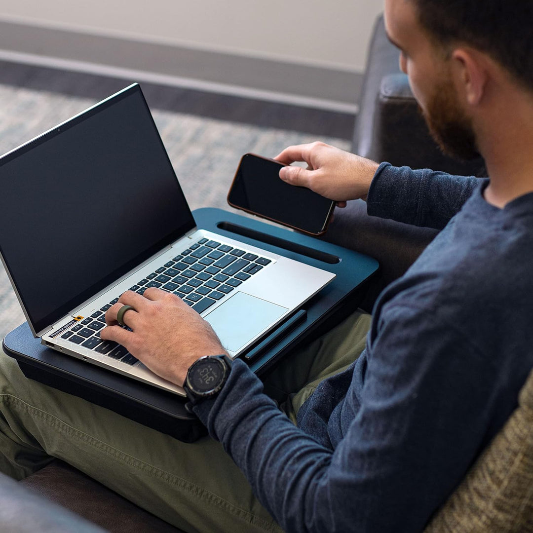 Lapgear Laptoptisch Sidekick mit Geräteleiste und Handyhalterung, passend für Laptops bis 15,6 Zoll,