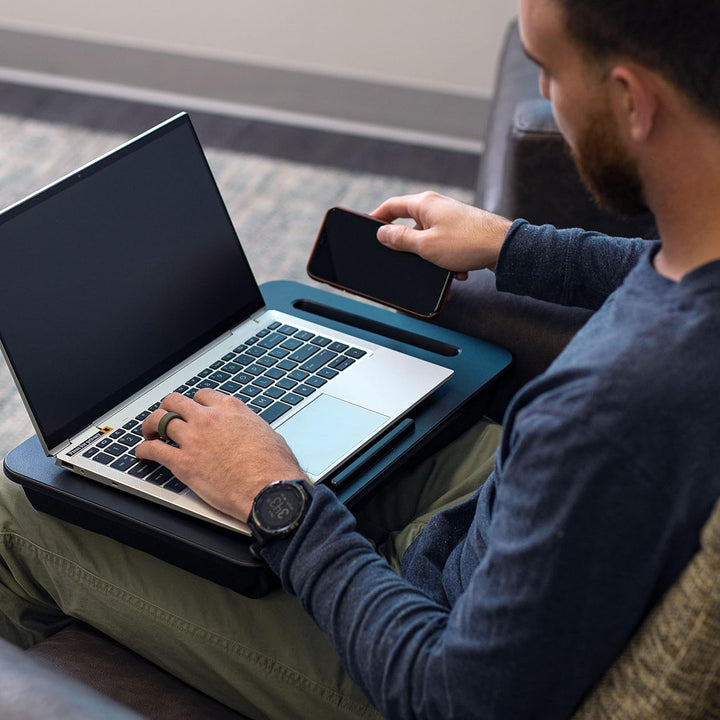 Lapgear Laptoptisch Sidekick mit Geräteleiste und Handyhalterung, passend für Laptops bis 15,6 Zoll,