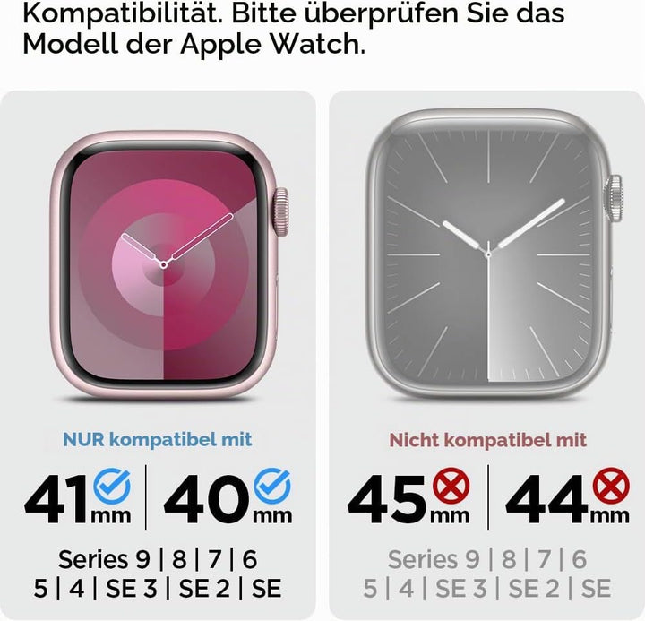 Spigen Rugged Armor Pro Hülle mit Band für Apple Watch 41/40mm | TPU-Unibody-Hülle mit Armband, Carb