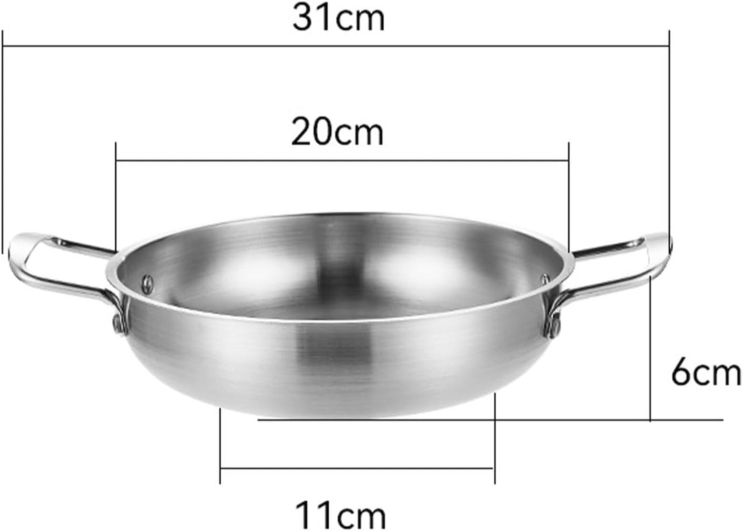 Bratpfanne acciaio inox pentole efficaci wok cottura piatto per campeggio 1350 ml, geeignet zum Koch