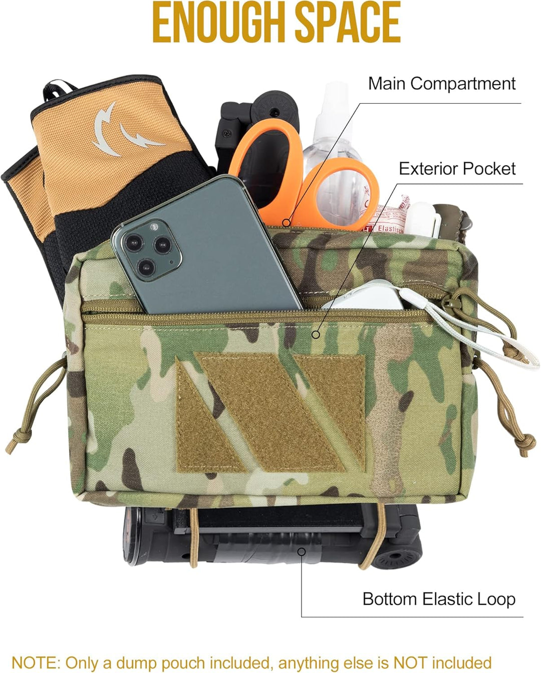 OneTigris Drop Down Pouch, PLUS1S Dump IFAK Pouch, Organizer Fronttasche für Taktische Weste Platten