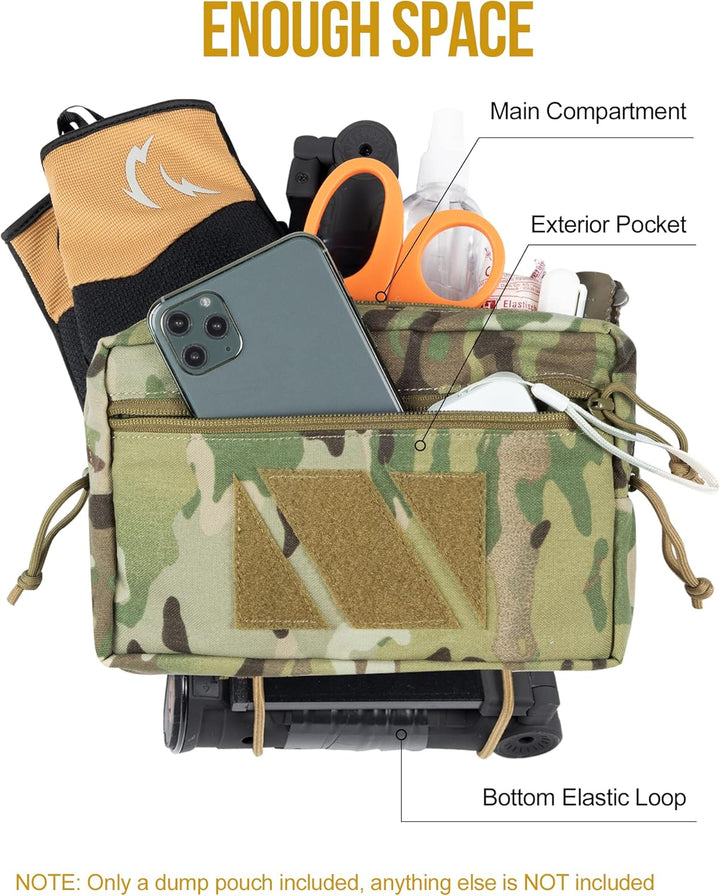 OneTigris Drop Down Pouch, PLUS1S Dump IFAK Pouch, Organizer Fronttasche für Taktische Weste Platten