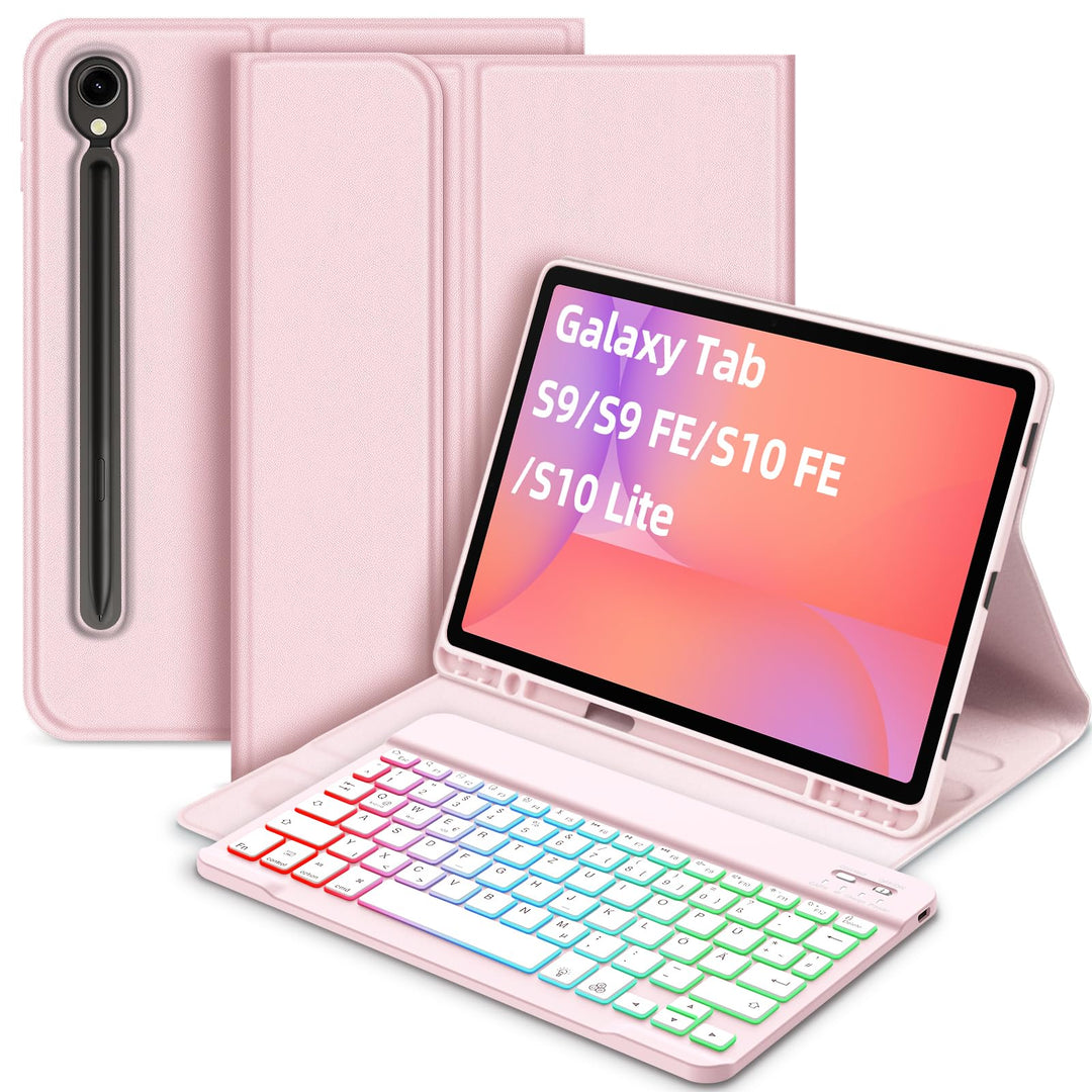 Bettdow für Samsung Galaxy Tab S10 Lite/ S10 FE 10,9" 2025 Tastatur Hülle, QWERTZ Layout Abnehmbarer