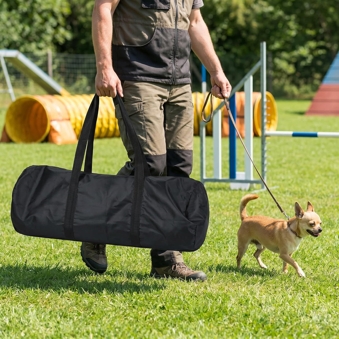 XMTECH 4-TLG. Hunde Agility Set Training Hundesport, Höhenverstellbar, Inklusive Tasche, PVC Hundetr