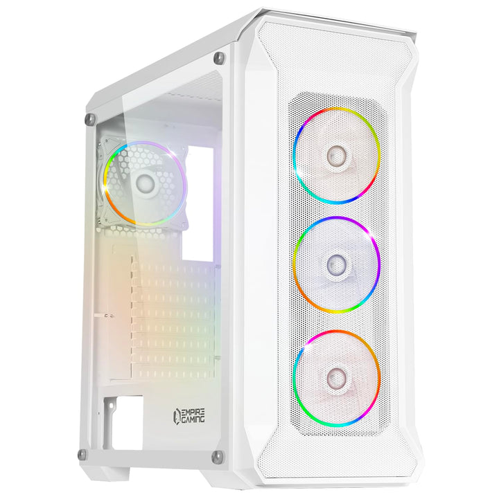 EMPIRE GAMING - DarkWitcher PC-Gehäuse für Gamer – ARGB Medium Tower ATX – Front Metall Mesh und Sei
