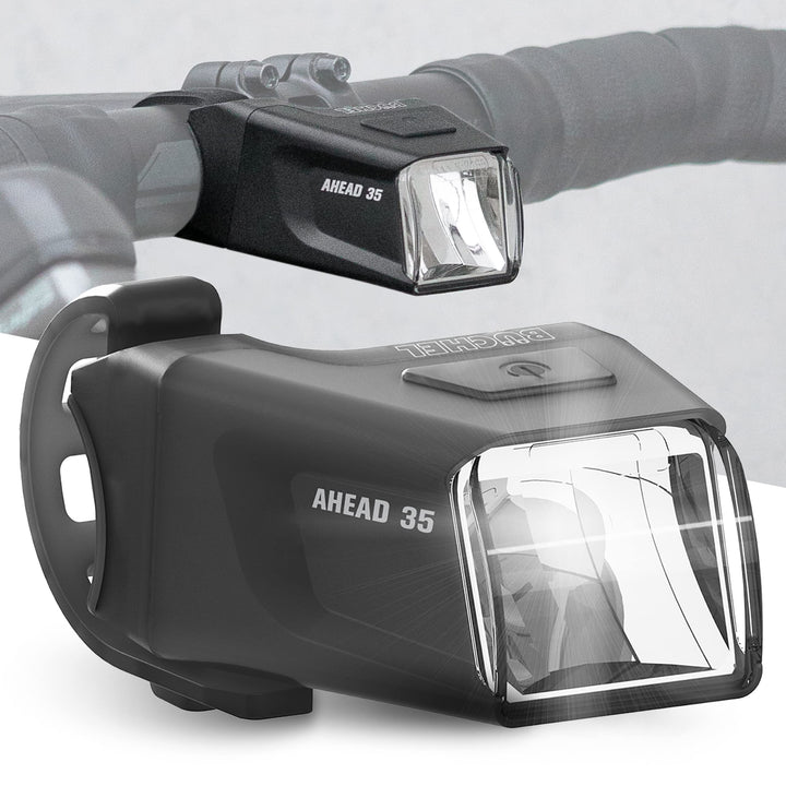 Büchel Ahead Frontlicht I 35/15 Lux Design genau mittig am Lenker StVZO zugelassen und Regenfest LED