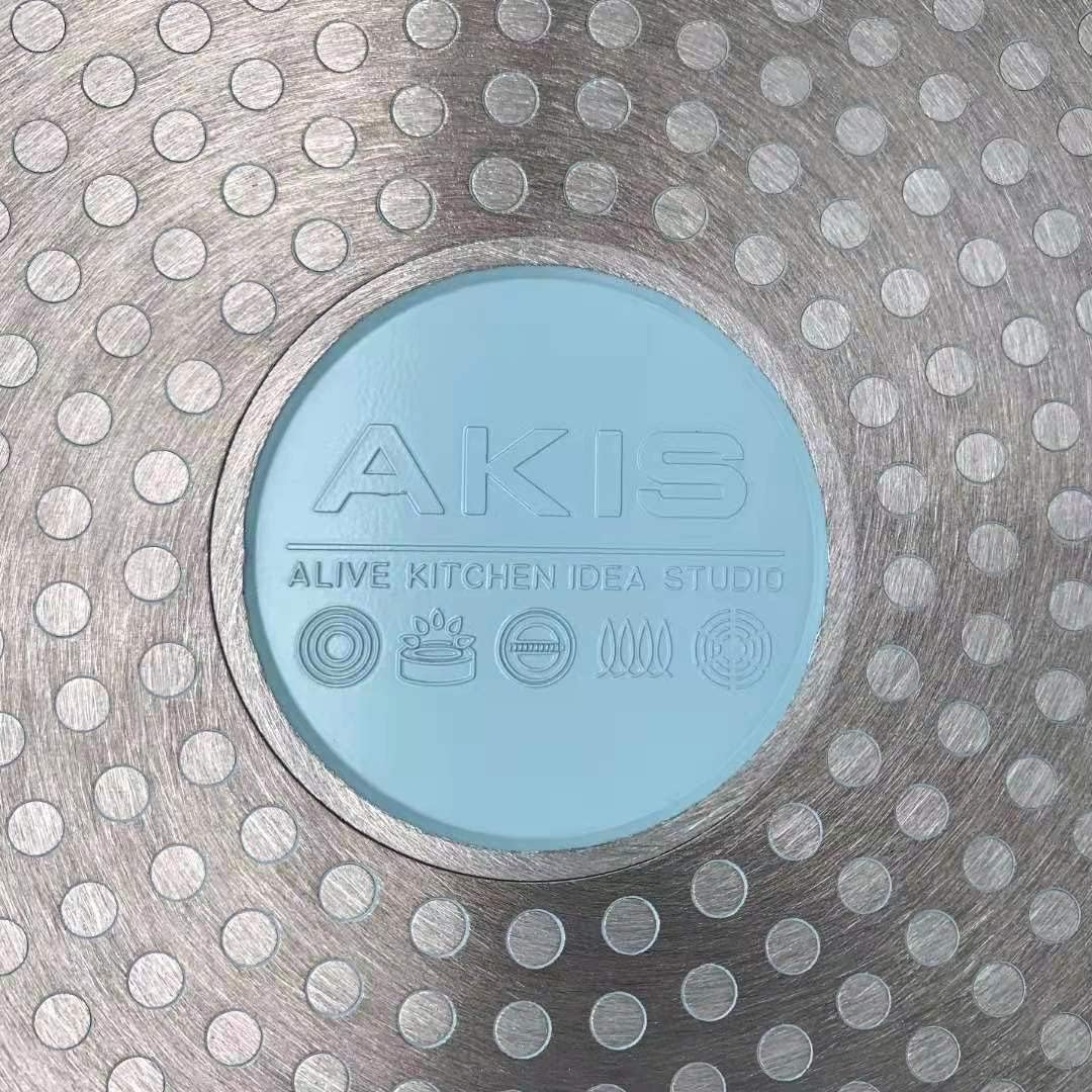 AKIS LE MACARON Pfannenset aus Aluminiumguss 2tlg. Bratpfannen 24cm 28cm Blau Pfannen 24cm+ Pfannen