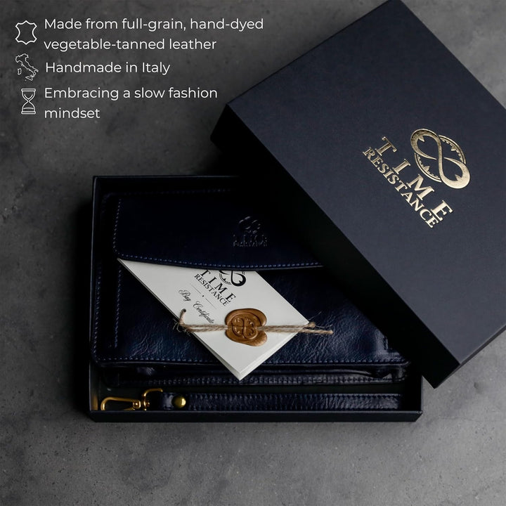 Time Resistance Lederclutch für Herren - Herren Handtasche - Ledertasche Herren - Edles Portmonee -