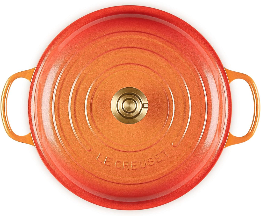 Le Creuset Flamme Dorée Flache Kasserolle, 30 cm Volcanic 3.5 Qt, Volcanic 3.5 Qt