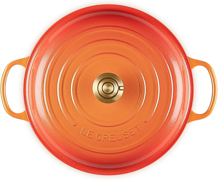 Le Creuset Flamme Dorée Flache Kasserolle, 30 cm Volcanic 3.5 Qt, Volcanic 3.5 Qt