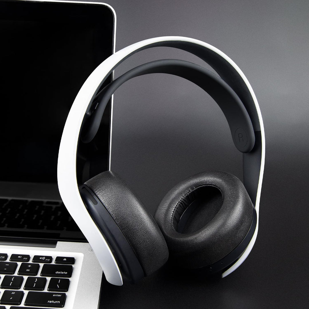 SOULWIT Lammfell Ersatz Ohrpolster für Sony PS 5 Pulse PS5 3D Over-Ear Kopfhörer, Ersatzpolster Pols