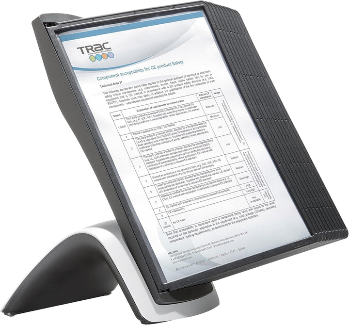 Durable Tisch-Sichttafelsystem Sherpa Style Table 10, mit 10 Sichttafeln A4, schwarz, 585501, Tisch