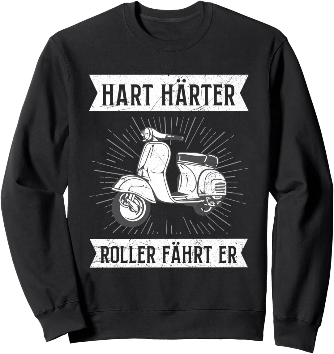 Mopedfahrer Hart Härter Roller Fährt Er Moped Mofa Spruch Sweatshirt