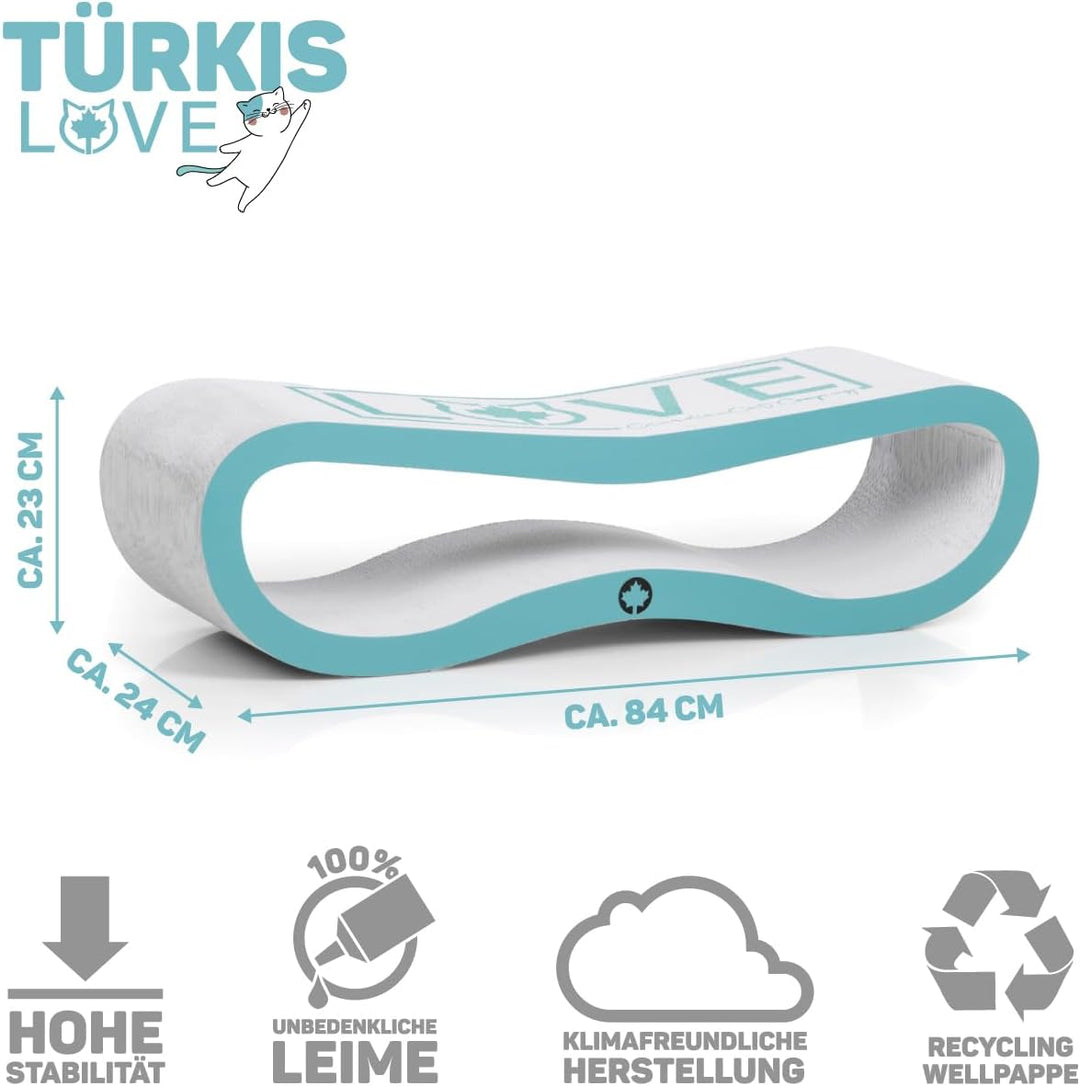 CanadianCat Company | Kratzbrett/Kratzpappe für Katzen - Orbit 2.0 in Türkis von CanadianCat - Made