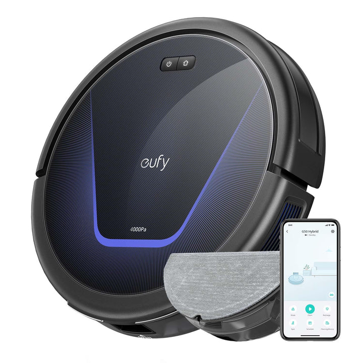 eufy G50 Hybrid Saugroboter mit Wischfunktion & 4.000Pa Starker Saugkraft, Dynamische Navigation, Pr