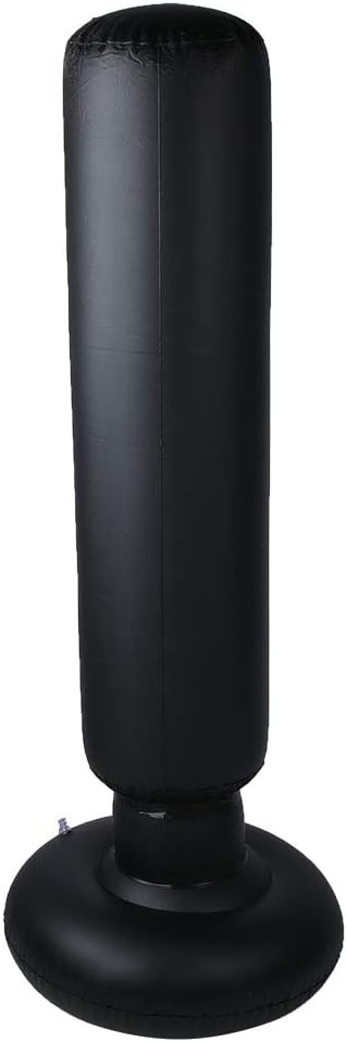 Boxsack Standing Boxsack Bxing Trainingsgeräte Aufblasbarer Boxsack für das MMA Kick Training Schwar